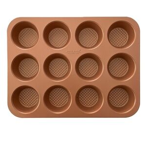 12 Cup Muffin Pan Alitaver By DAVID BURKE in Rose Gold finish
